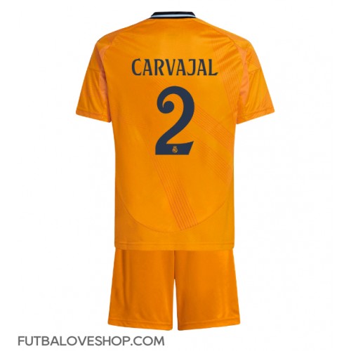 Dres Real Madrid Daniel Carvajal #2 Preč pre deti 2024-25 Krátky Rukáv (+ trenírky)